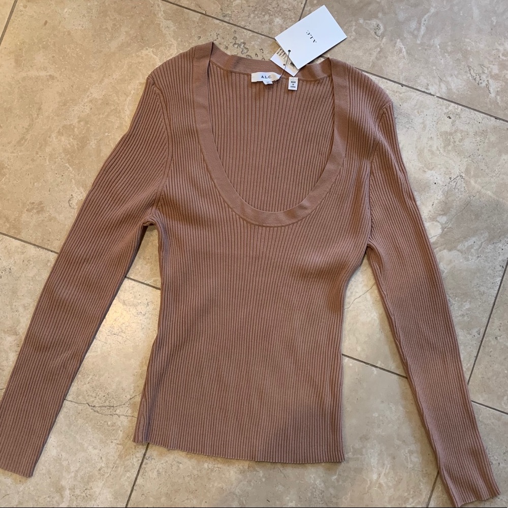 A.L.C Declan Ribbed Top - Picture 2 of 9